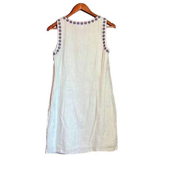 Vineyard Vines embroidered 100% linen shift dress. Size 4 - Picture 4 of 11